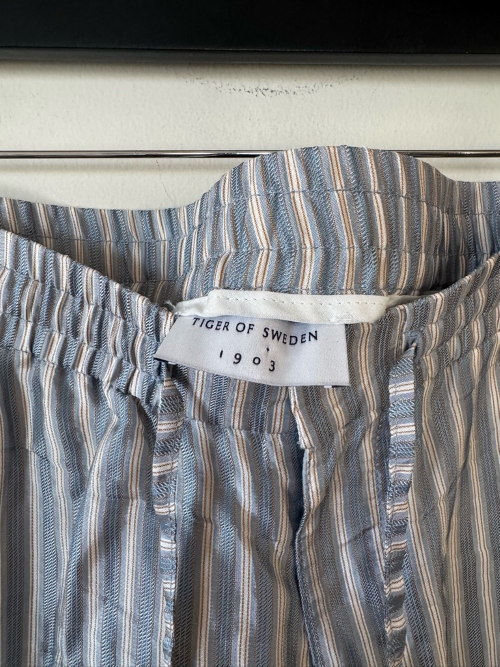 NWOT Tiger of Sweden Twolum Sky Blue Striped Shorts 44 / XL - Picture 11 of 13
